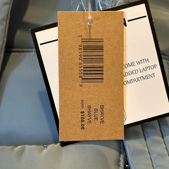 Steve Madden BHAYVE Large Blue Backpack With Matching Wristlet - Picture 3 of 8